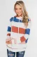 Blue Knocking Overlap Hoodie