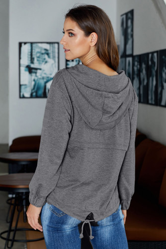 Gray Alpine Drawstring Hoodie