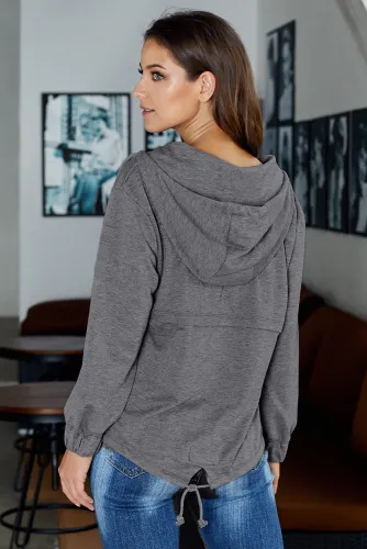 Gray Alpine Drawstring Hoodie