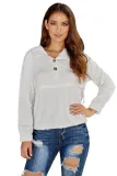White Alpine Drawstring Hoodie