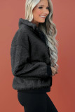 Gray Fleece Pullover Sweatshirt