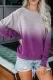 Purple Ombre Crewneck Long Sleeve Sweatshirt