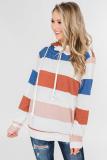 Blue Knocking Overlap Hoodie