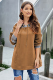 Khaki Contrast Hoodie
