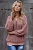Pink Terry Thread Cashmere Sweatshirt