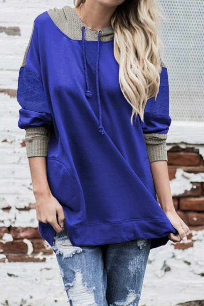 Blue Contrast Hoodie