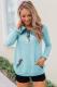 Green Touch of Plaid Pullover Button Sweatshirt