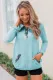 Green Touch of Plaid Pullover Button Sweatshirt