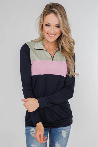 Pink On the Go Quarter Zip Pullover