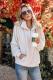 White Traverse Pocketed Sherpa Pullover Sweatshirt