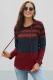 Red Speak to Me Color Block Drawstring Hoodie