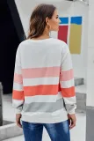 White Dreaming of Spring Striped Pullover Top