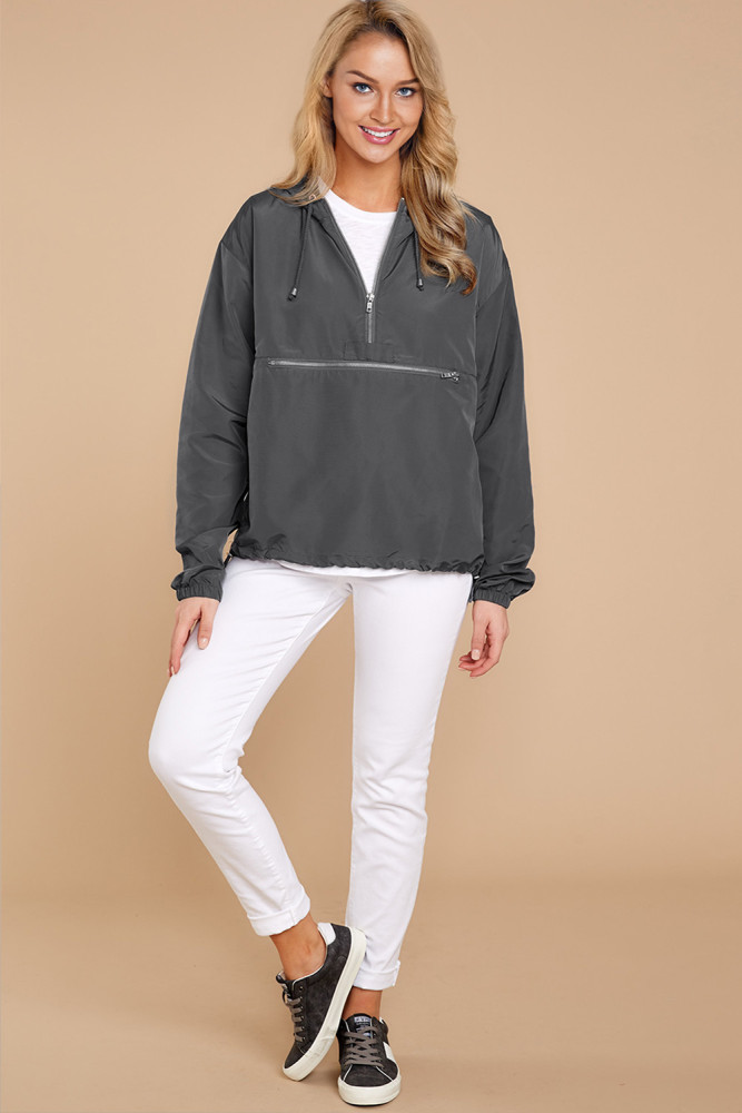 Gray Windbreak Jacket