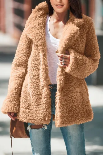 img Brown Iconic Pocketed Sherpa Jacket