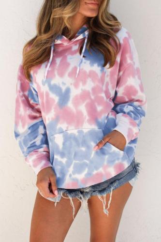 Multicolor Tie-dye Hooded Sweatshirt