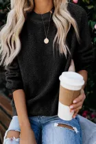 Black Terry Thread Cashmere Sweathshirt
