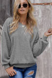 Gray Terry Thread Cashmere Sweathshirt