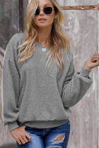 Gray Terry Thread Cashmere Sweathshirt
