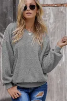 Gray Terry Thread Cashmere Sweathshirt