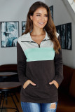 Green On the Go Quarter Zip Pullover