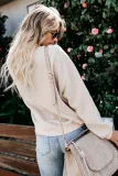Beige Terry Thread Cashmere Sweatshirt