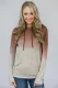 Brown Ombre Kangroo Pocket Pullover Hoodies