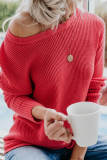 Red Knot Your Girlfriend Thermal Knit Top