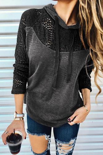 Daytime Long Sleeve Plain Hoodie