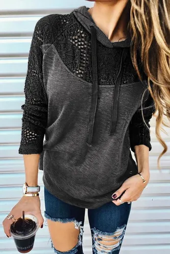Daytime Long Sleeve Plain Hoodie