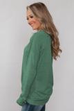 Green Twist of Winter Cowl Neck Top