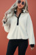 White Fleece Pullover Sweatshirt