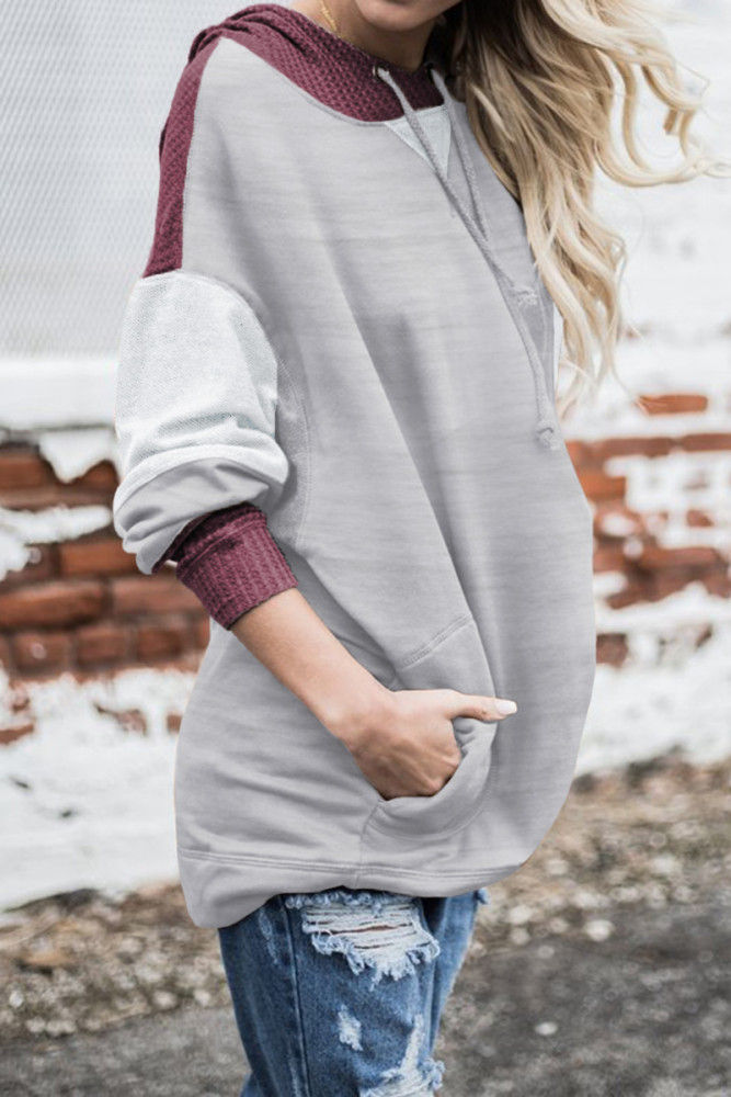 Gray Contrast Hoodie
