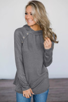 Gray Pine&Candy Cane Striped Hoodie