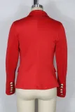 Western Autumn Solid Color Office Blazer