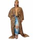 Leopard Print Long Cover Up with Head Scarf