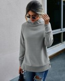 Autumn Plain Hoodie Sweat Shirt