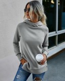 Autumn Plain Hoodie Sweat Shirt
