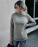Autumn Plain Hoodie Sweat Shirt