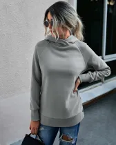 Autumn Plain Hoodie Sweat Shirt