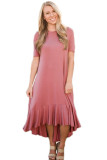 Taro Flowy Ruffles Short Sleeve Casual Dress