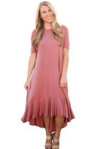 Taro Flowy Ruffles Short Sleeve Casual Dress