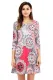 Bohemian Sunflower Print Grey Dress