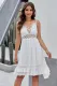 White Crochet Lace Ruffle Dress