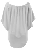 Multiple Dressing Layered Grey Mini Poncho Dress