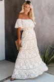Above The Clouds Off The Shoulder Maxi Dress