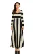 Nude Bold Stripe Long Sleeve Maxi Dress