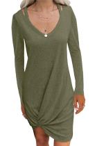 Green Clear Skies Jersey Twist T-shirt Dress