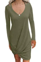 Green Clear Skies Jersey Twist T-shirt Dress