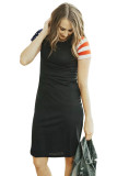 Black Patriotic Tee Dress
