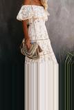 Above The Clouds Off The Shoulder Maxi Dress
